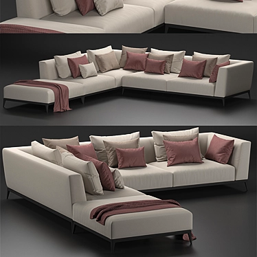 Modern Olivier Divano Sofa 3D model image 1 