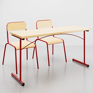 Atlas 2 School Chair & Table: Compliant with NF and NFD Standards 3D model image 1 