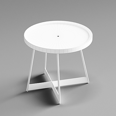Elegant Hampton Gloss Round Side Table 3D model image 1 