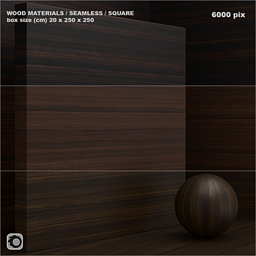 Seamless Wood Veneer Box Set 3D model image 1 