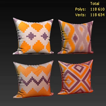 WOMHOPE Decorative Pillows Set 3D model image 1 