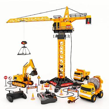 Mod-Builder Construction Game Set 3D model image 1 