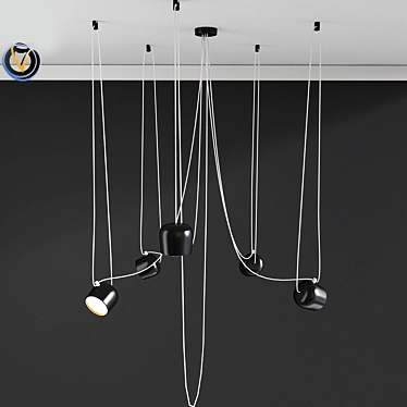 Modern Hanging Light Fixture - 3dsmax 2011 & obj Format 3D model image 1 