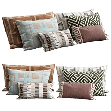 Elegant Accent Cushions 3D model image 1 