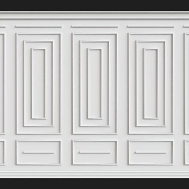 Elegant Wall Moulding for Seamless Décor 3D model image 1 