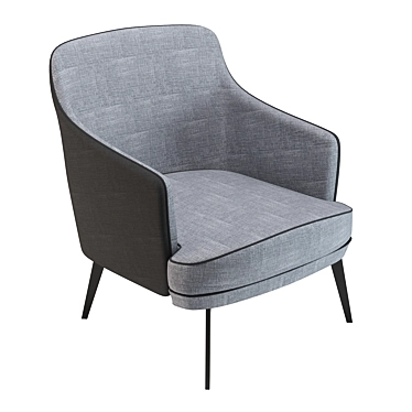 Modern simplicity: Anselme Lounge Armchair 3D model image 1 