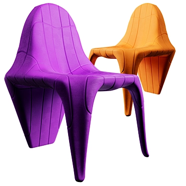 Elegant F3 Chair by Vondom 3D model image 1 