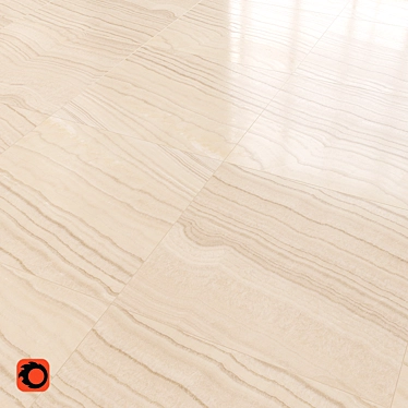 Beige Onyx Floor Tile: Luxury and Elegance 3D model image 1 