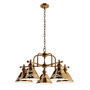 Kensington A1511LM-5PB Chandelier: Elegant Bronze Lighting 3D model image 1 