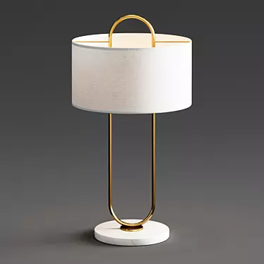Elegant Marston Table Lamp - 84cm Height 3D model image 1 