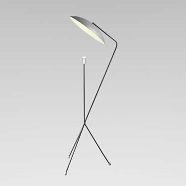 Inodesign Solveig 37630: Modern Black Metal Floor Lamp 3D model image 1 