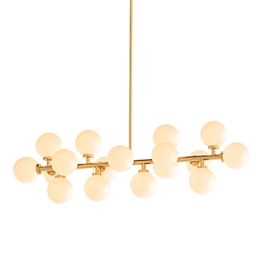 Glamourous Ice-Blue Bubble Chandelier 3D model image 1 