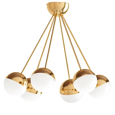 Italian Globe: Elegant Ceiling Chandelier 3D model image 1 