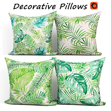 Bluettek Decorative Pillow Set 3D model image 1 