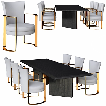 Fendi Dining Table: Elegant and Functional 3D model image 1 