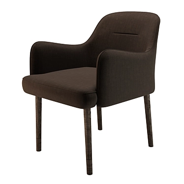Bastille Charm: Comfortable Armchairs with Refined Upholstery 3D model image 1 