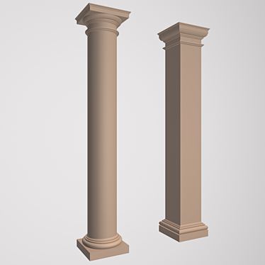 Versatile Architectural Column Kit 3D model image 1 