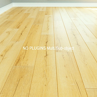 WINEO LA043MV2: Natural Wood Laminate Flooring 3D model image 1 