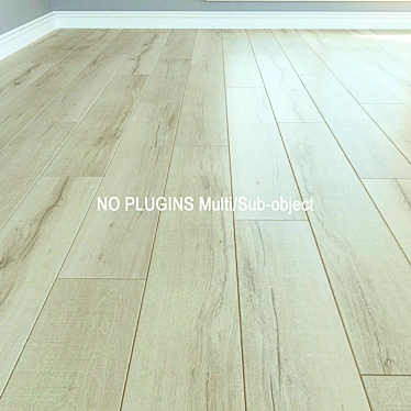 Natural Wood Laminate Parquet 3D model image 1 