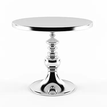 Modern Metal Pedestal Table 3D model image 1 
