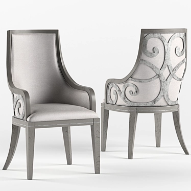 Elegant Juliet Hooker Armchair 3D model image 1 