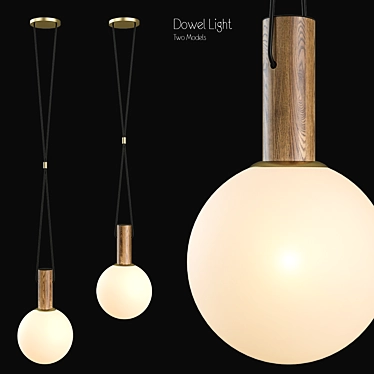 Modern Dowel Light: Sleek, Elegant Design 3D model image 1 