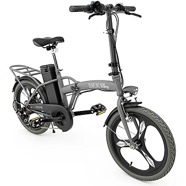 Foldable Electric Bike: Dual Wheel Design 3D model image 1 