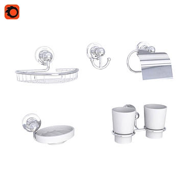 Fixsen Style Bathroom Accessories 3D model image 1 