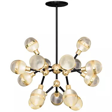 Elegant Crystal Bulb Chandelier 3D model image 1 