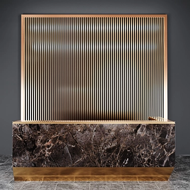 Sleek Reception Desk - Modern Design 3D model image 1 