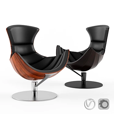 Elegant Lobster Chair by Lund 3D model image 1 