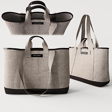Sleek Men's Bag with Versatile Handles 3D model image 1 