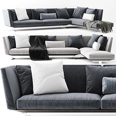 Evergreen Flexform Sofa - Timeless Elegance & Flexibility 3D model image 1 