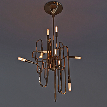 Delightful Handcrafted Pendant Lamp 3D model image 1 