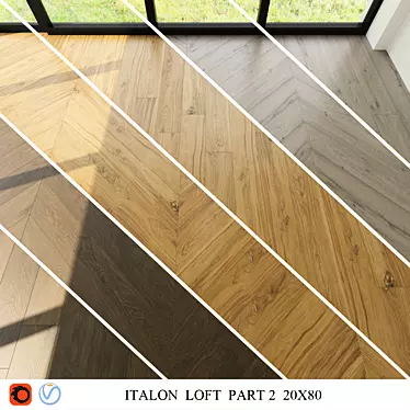Italon Loft Part 2: Modern Ceramic Floor Tiles 3D model image 1 