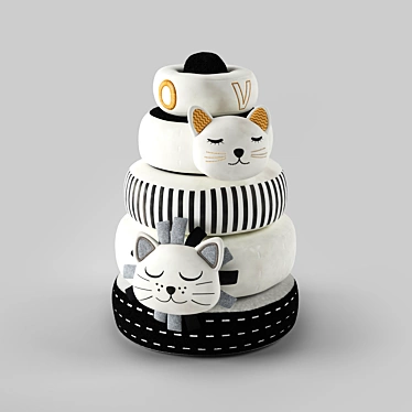 Cute Animal Stacker for Kids 3D model image 1 