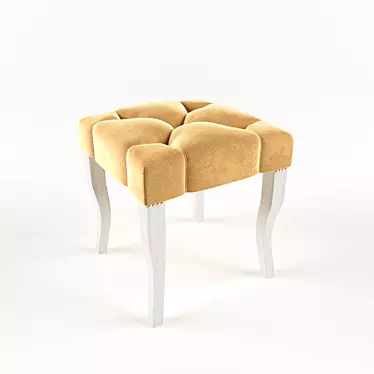 Peach Velvet Bench 3D model image 1 