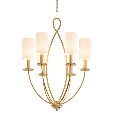 Elegant Gold Chandelier: Castana Collection 3D model image 1 