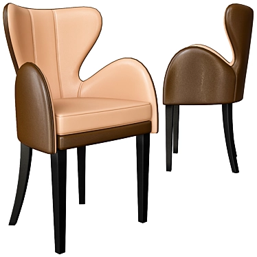 Elegant Leather Chair: Borzalino Elektra 3D model image 1 