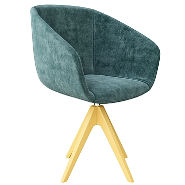 FOLHA Fabric Lounge Chair 3D model image 1 