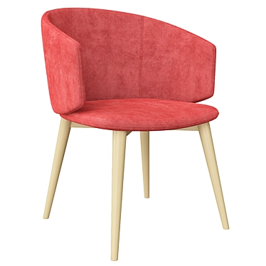 Elegant Megan Fabric Office Chair 3D model image 1 
