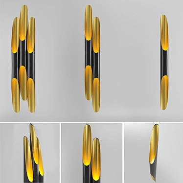 Sleek Coltrane Wall Sconce 3D model image 1 