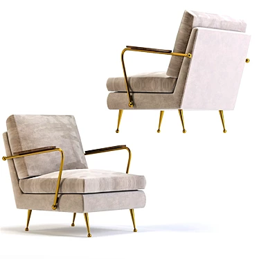 Title: Gamble Sand Accent Chair 3D model image 1 