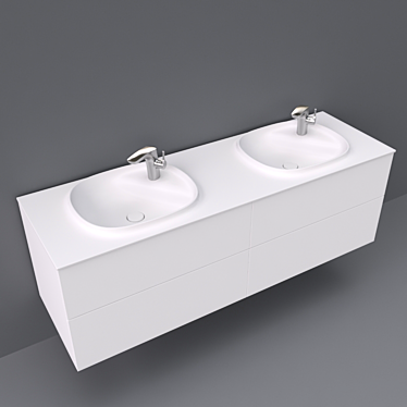 SURFEX® Basin 1600mm - Modern Stylish Design 3D model image 1 