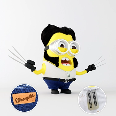 Title: Minion Wolverine Action Figure 3D model image 1 