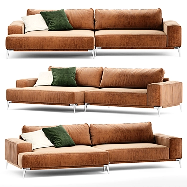 Contemporary Elllica Sofa Bed 3D model image 1 