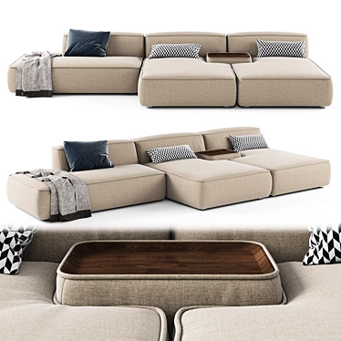 Lema CLOUD Sectional Sofa: Playful Geometries for Modern Living 3D model image 1 
