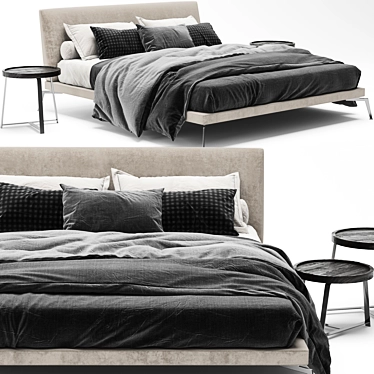 Flexform Feel Good Bed: Ultimate Comfort for Your Bedroom 3D model image 1 