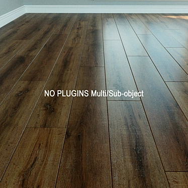 Title: Natural Wood Laminate Flooring 3D model image 1 