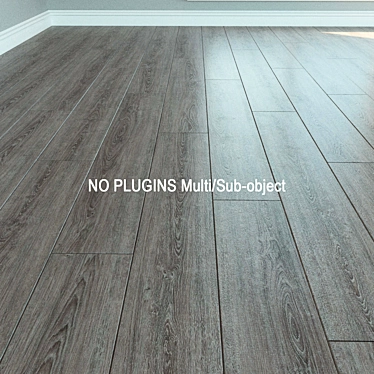 Natural Wood Laminate Flooring 3D model image 1 